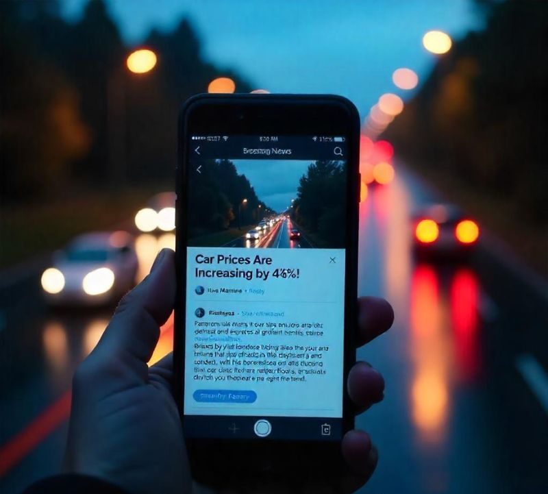 car prices are increasing by up to 4%!